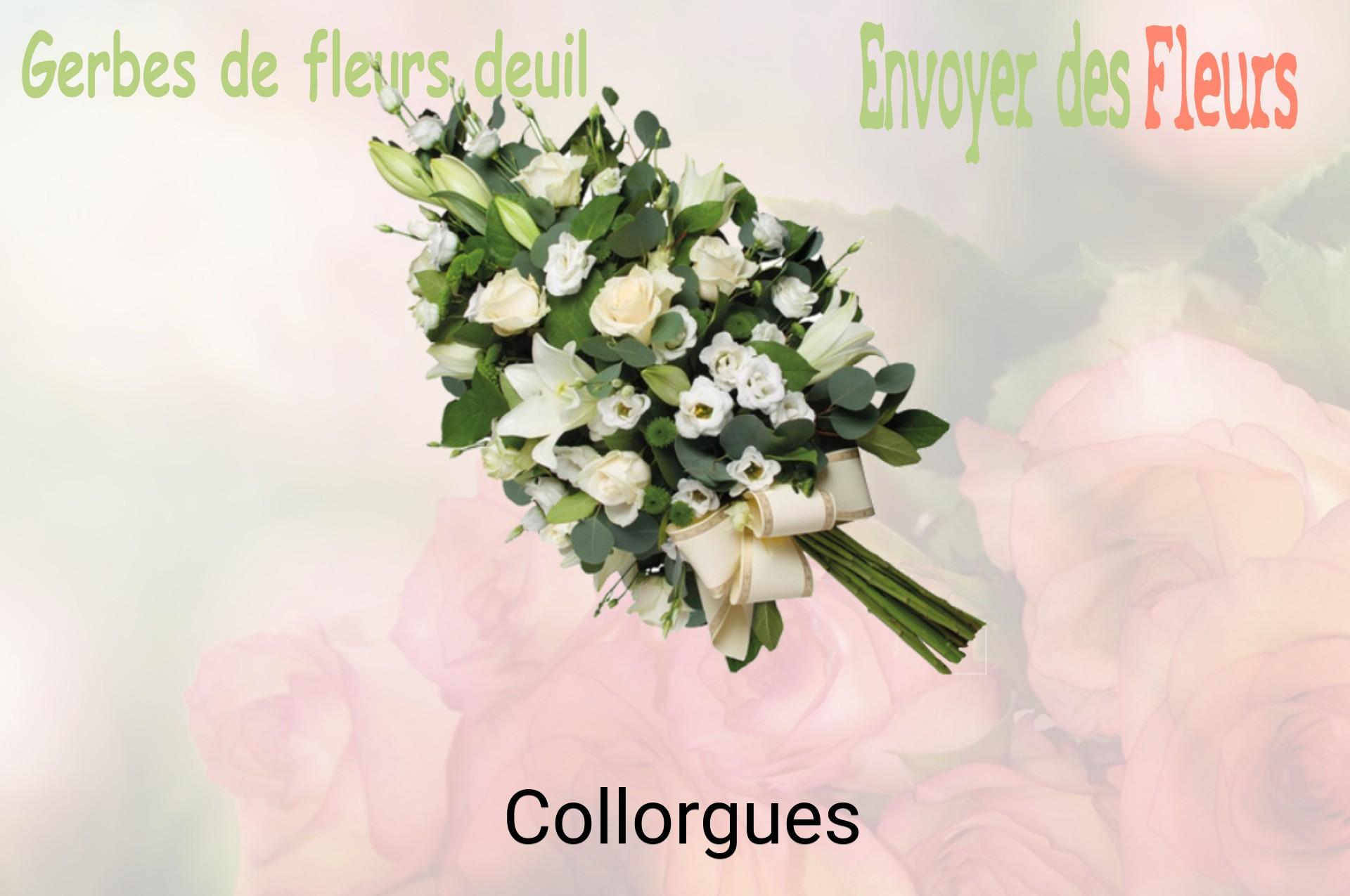 Gerbe de fleurs de deuil livrée à Collorgues